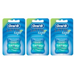 Oral-B Satin Tape Dental Floss, Mint Flavor, 25m Pack of 3