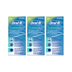 Oral-B Floss Super Pre-Cut Strands , 50m Pack of 3
