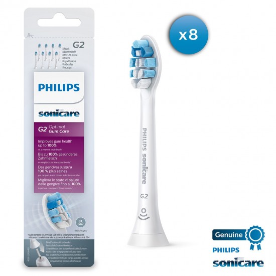 Philips Sonicare Optimal Gum Care BrushSync Enabled Replacement brush Head,8pack