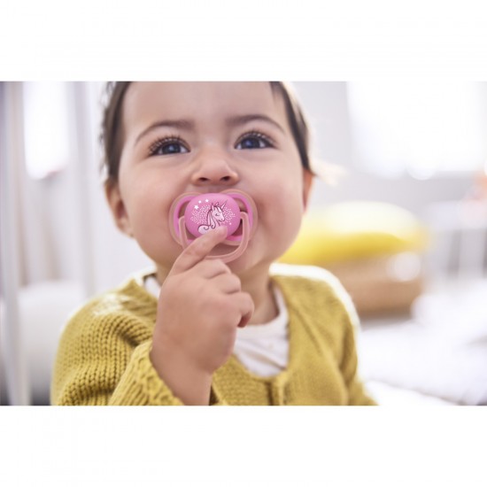 Philips Avent Ultra Air Soother│Trendline Dummy│BPA-Free Silicone│Girl│6-18m│2Pk