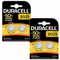 4 x Duracell CR2025 3V Lithium Coin Cell Battery 2025, DL2025, BR2025, SB-T14